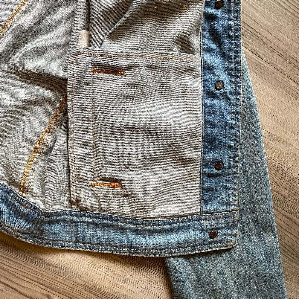 Faonnable Distressed Denim Jacket - image 5